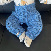 River Crochet Pattern – Cabled Baby Pants (Newborn-2Y) | English PDF | Seamless Unisex Baby Joggers